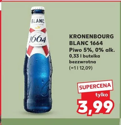 Piwo bezalkoholowe Kronenbourg Blanc 1664 0% promocja w Kaufland