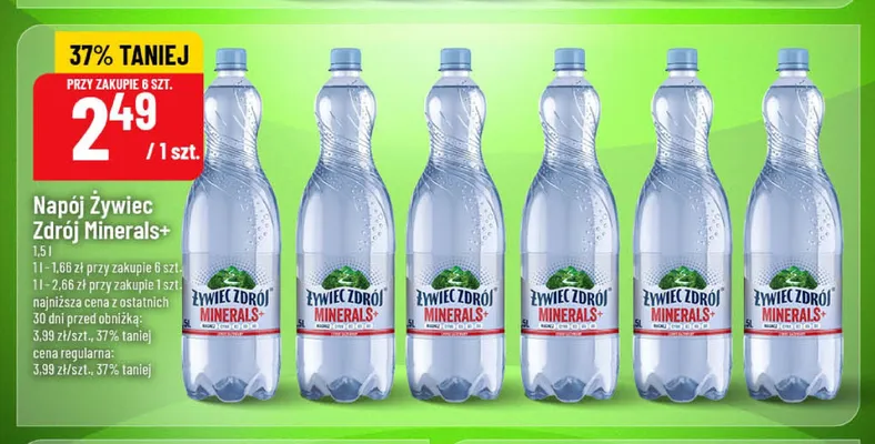 Napój Żywiec Zdrój Minerals+ promocja w POLOmarket
