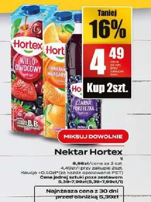 Nektar różne smaki promocja w Supeco