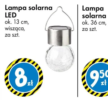 Lampa solarna LED wisząca promocja w Tedi