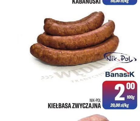 Kiełbasa zwyczajna Nik-Pol promocja w Tomi Markt