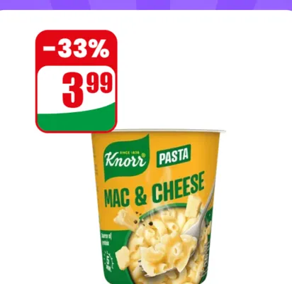 Danie makaron mac&cheese promocja w Dino
