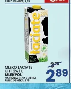 Mleko UHT Łaciate 2% promocja w Wafelek