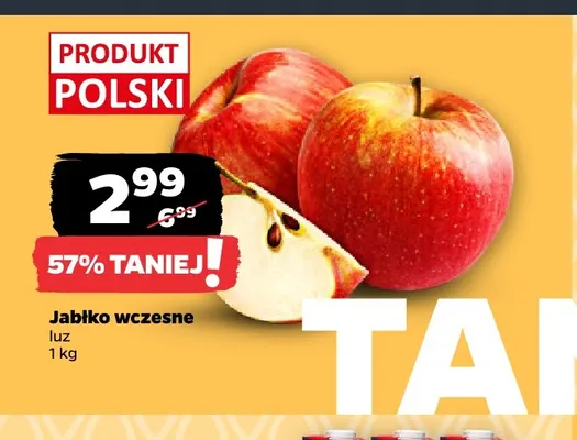 Jabłka wczesne promocja w Netto