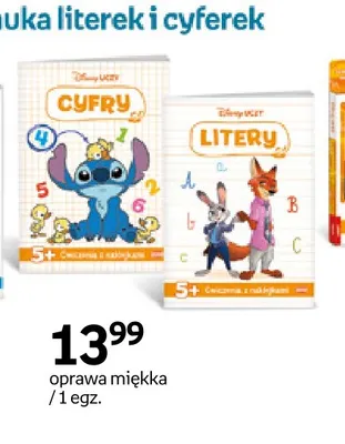 Książka Disney Uczy Cyfry ćwiczenia z naklejkami Stitch promocja w Empik