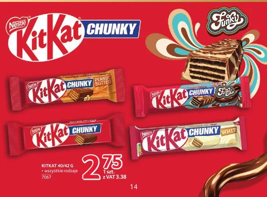 Baton KitKat Chunky Peanut Butter promocja w Selgros