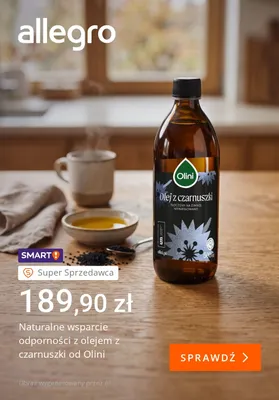 Olej z czarnuszki Olini promocja w Allegro