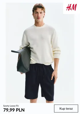 Szorty Loose Fit H&M promocja w H&M