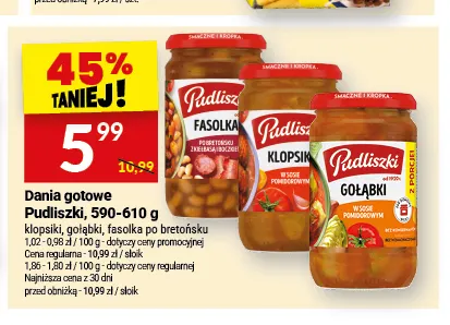 Dania gotowe Pudliszki gołąbki promocja w Twój Market
