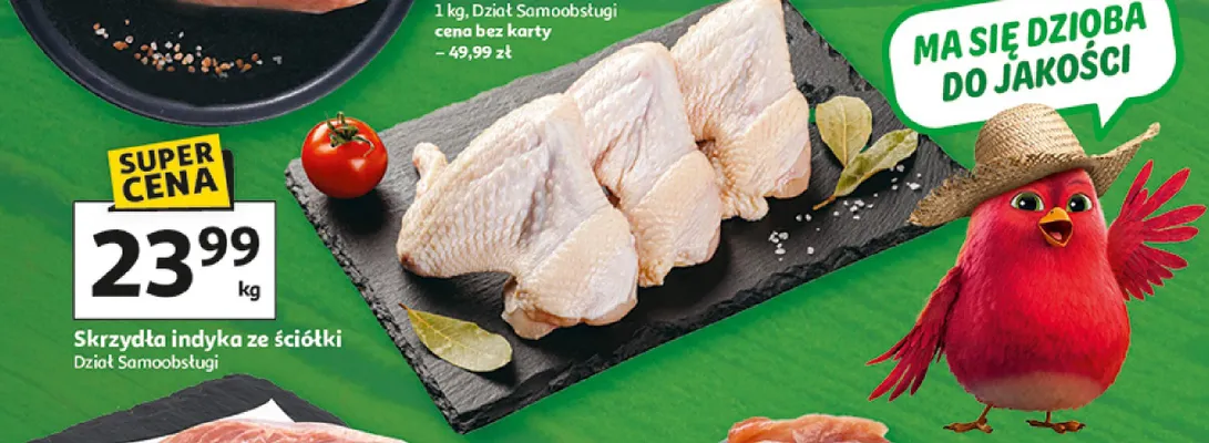 Skrzydła indyka ze ściółki promocja w Auchan