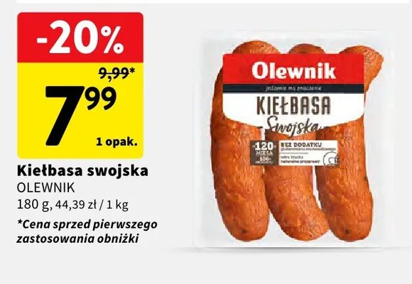 Kiełbasa swojska promocja w Intermarche