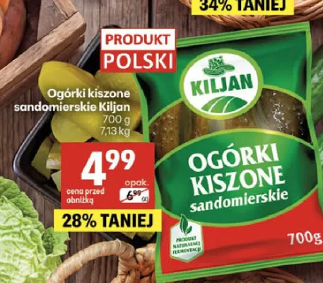 Ogórki kiszone sandomierskie Kiljan promocja w Delikatesy Centrum