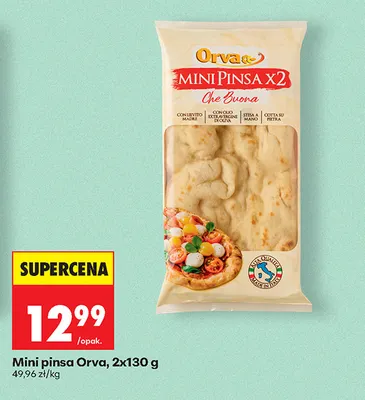 Mini pinsa Orva 2-pak 130 g promocja w Biedronka