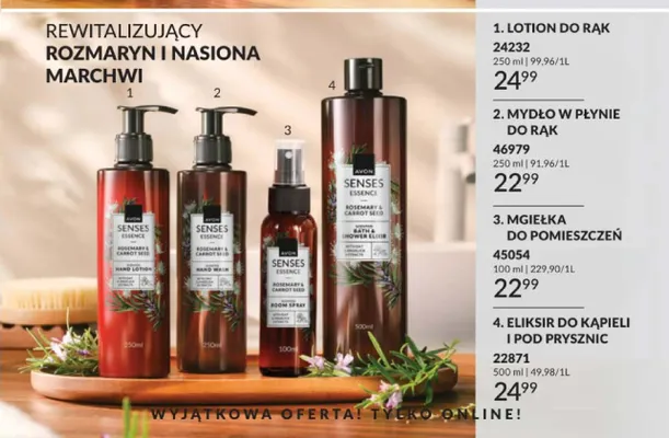 Mgiełka do pomieszczeń Avon Senses Essence Rozmaryn i Nasiona Marchwi promocja w AVON