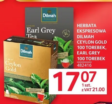 Herbata ekspresowa DILMAH Earl Grey promocja w Selgros