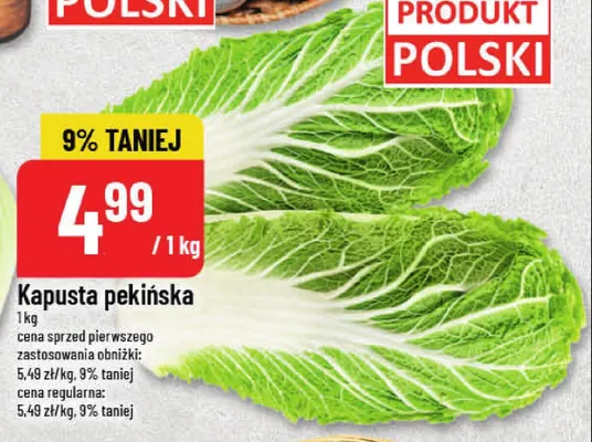 Kapusta pekińska promocja w POLOmarket