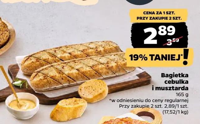Bagietka cebulka i musztarda promocja w Netto