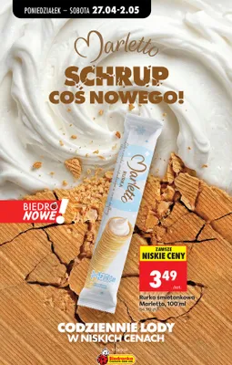 Rurka śmietankowa Marletto promocja w Biedronka