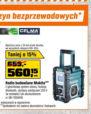 Radio budowlane Makita promocja w OBI