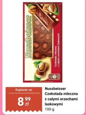 Czekolada mleczna z całymi orzechami laskowymi promocja w Biedronka