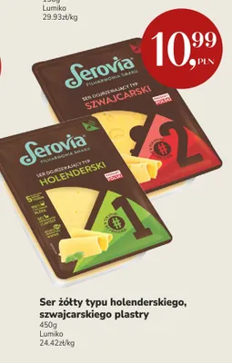 Ser żółty typu holenderskiego w plastrach Serovia promocja w Market Point