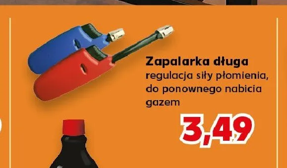 Zapalarka długa regulacja siły płomienia do ponownego nabicia gazem promocja w Kaufland