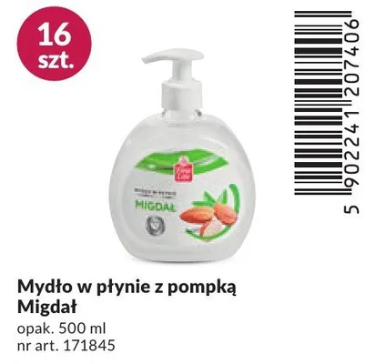 Mydło w płynie z pompką Migdał promocja w Makro