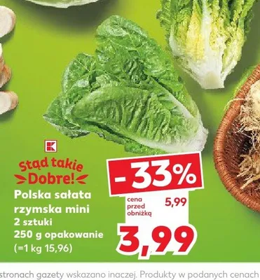 Sałata rzymska mini polska promocja w Kaufland