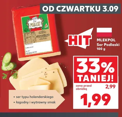 Ser podlaski Mlekpol promocja w Kaufland