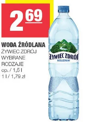 Woda źródlana promocja w SPAR