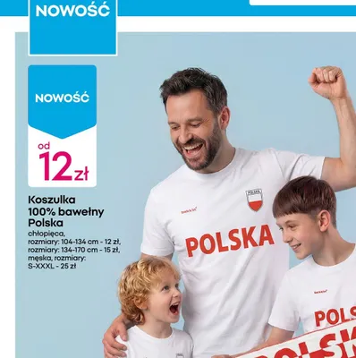 Koszulka 100% bawełny Polska męska rozmiary S-XXXL promocja w Pepco