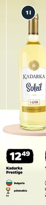 Wino białe Kadarka Soleil Prestige półsłodkie bułgarskie promocja w Netto