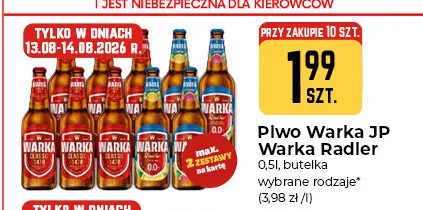 Piwo Warka promocja w Społem Częstochowa