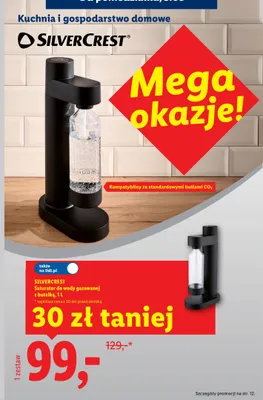 Saturator do wody gazowanej z butelką SilverCrest promocja w Lidl