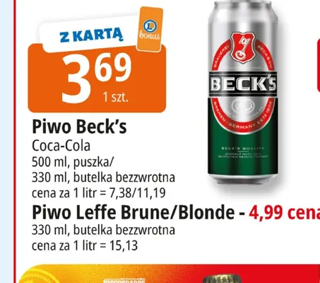 Piwo Beck's promocja w Leclerc