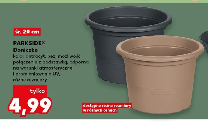 Doniczka PARKSIDE śr. 20cm promocja w Kaufland