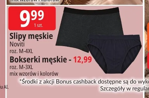 Slipy męskie Noviti promocja w Leclerc