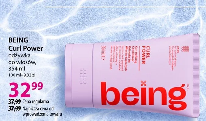 Odżywka do włosów Curl Power BEING promocja w Hebe