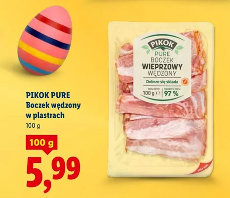 Boczek wędzony w plastrach promocja w Lidl