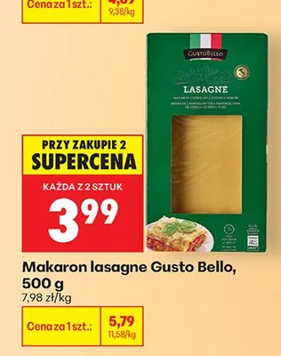 Makaron lasagne promocja w Biedronka