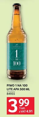Piwo 1 na 100 Lite APA 500 ml promocja w Selgros