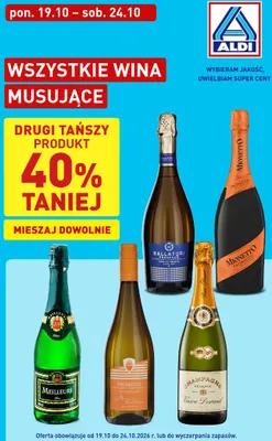 Wino musujące Veuve Durand Champagne Réserve Brut promocja w Aldi