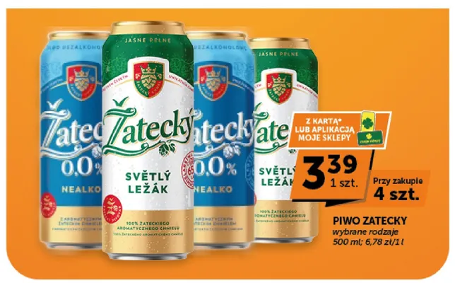 Piwo Žatecký Světlý Ležák promocja w Euro Sklep