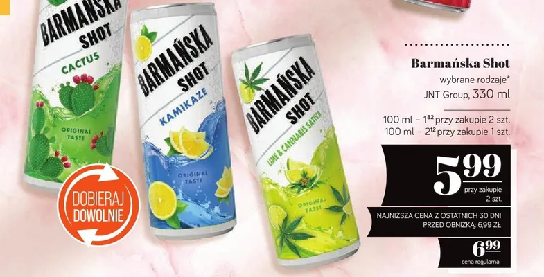 Barmańska shot cactus 330ml promocja w POLOmarket