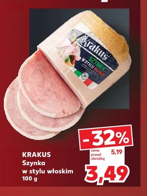 Szynka w stylu włoskim Krakus promocja w Kaufland