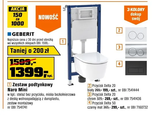 Przycisk Delta 20 biały Geberit promocja w OBI