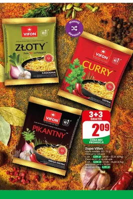 Zupa błyskawiczna Vifon Curry ostra promocja w Dino