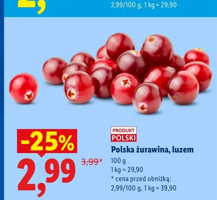 Żurawina polska luzem promocja w Lidl