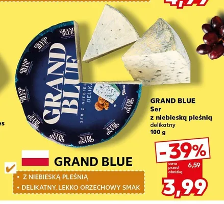 Ser z niebieską pleśnią delikatny Grand Blue promocja w Kaufland