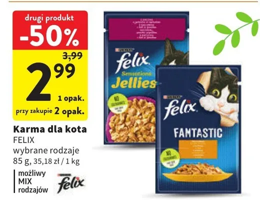 Karma dla kota wybrane rodzaje promocja w Intermarche